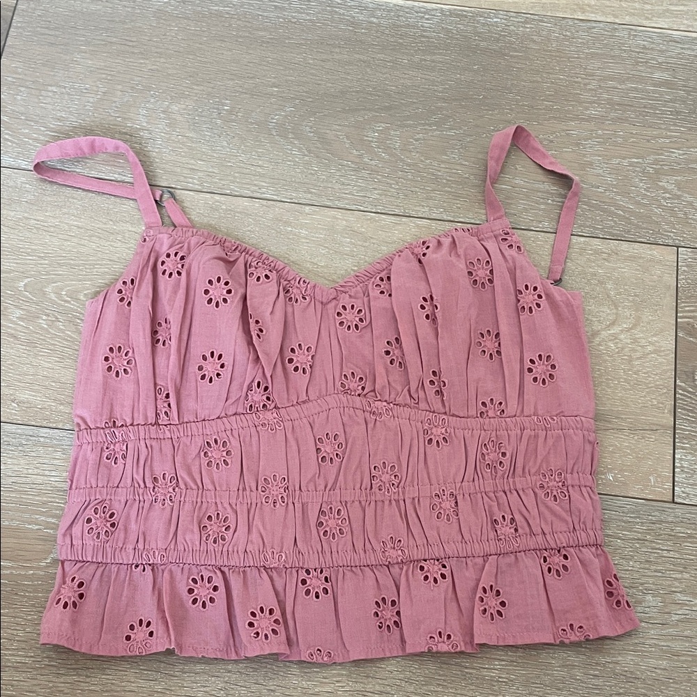 Hollister Pink Eyelet Women's Crop Top